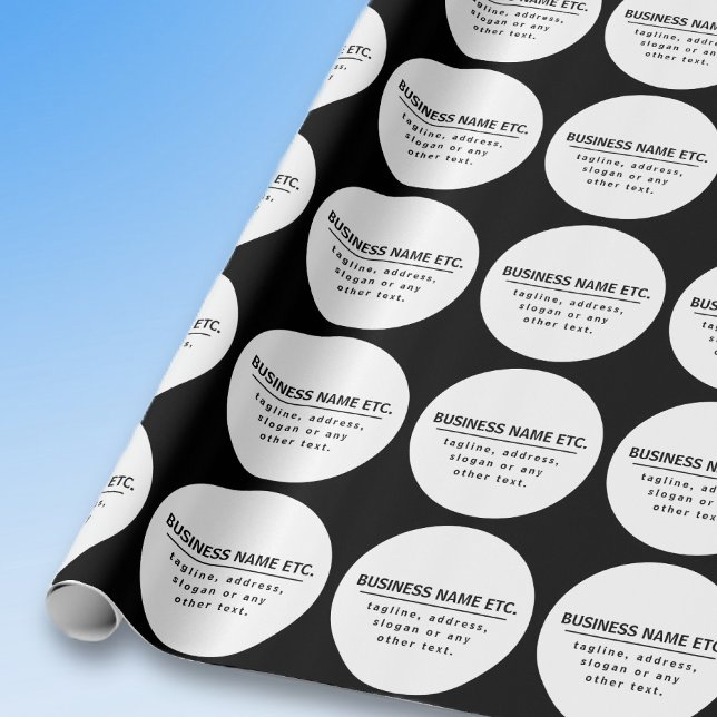 Business Namn & Slogan/annan text | Svartvitt Presentpapper (Skapare uppladdad)