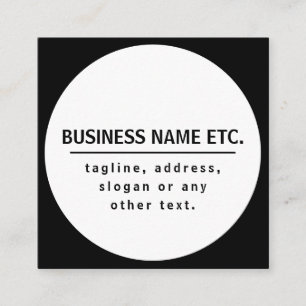 Business Namn & Slogan/annan text Svartvitt Tilläggskort