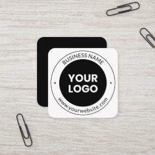 Business Namn & Website eller Slogan ETC. Fyrkantigt Visitkort
