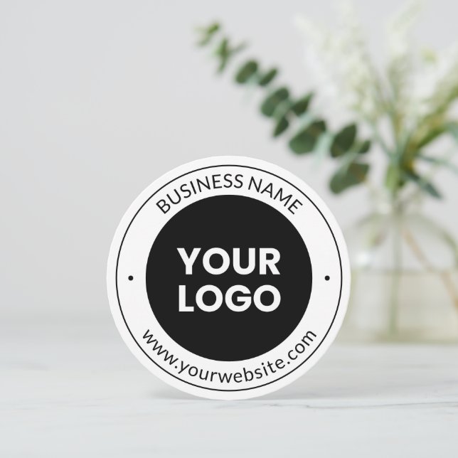 Business Namn & Website eller Slogan, Tack etc. Inbjudningar (Stående Fram)