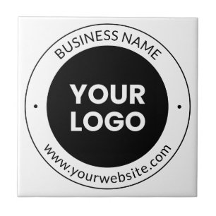 Business Namn & Website eller Slogan, Tack etc. Kakelplatta