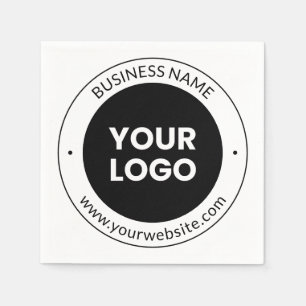 Business Namn & Website eller Slogan, Tack etc. Pappersservett