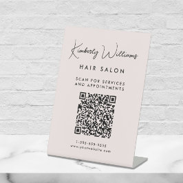 Business Namnteckning Rosa av skript QR-kod