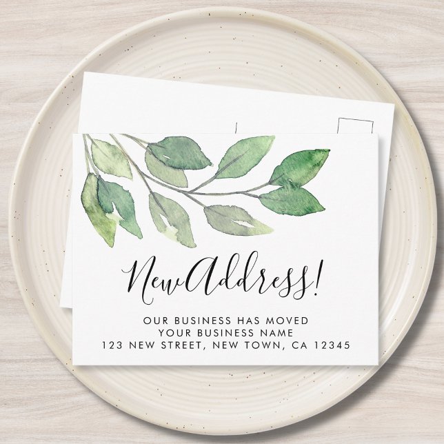 Business New Address Moving Meddelande Vykort (Skapare uppladdad)