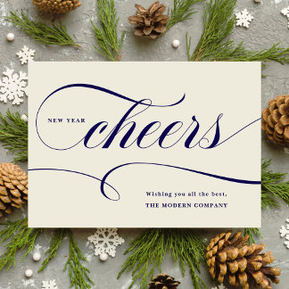 Business New Year Cheer Helgdag Card Julkort