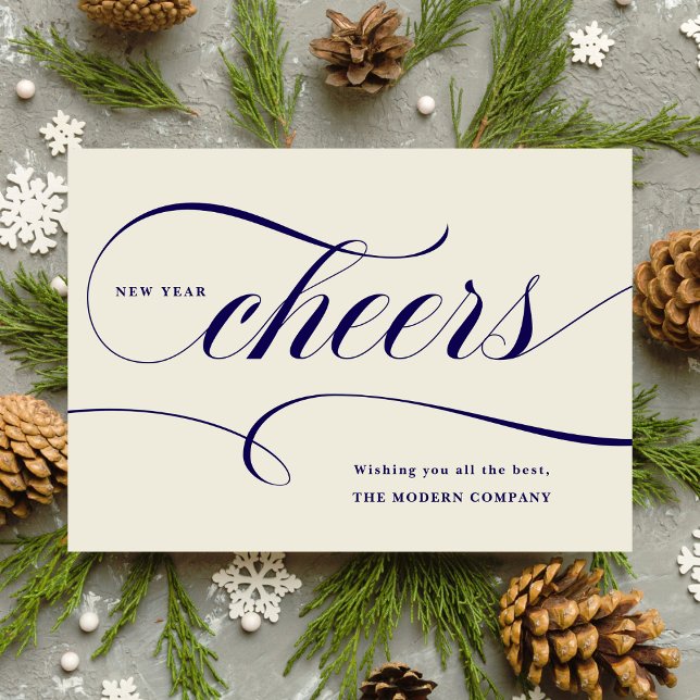 Business New Year Cheer Helgdag Card Julkort (Skapare uppladdad)