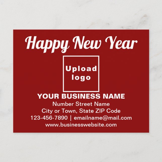 Business New Year Hälsning på Röda vykort (Framsida)