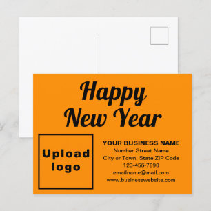 Business New Year Orange Färg Helgdag vykort