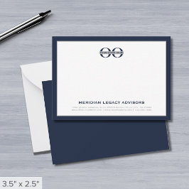 Business Note Card med Logotyp Anteckningskort