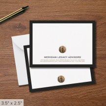 Business Note-kort för professionell Copper Logoty