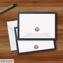 Business Note-kort för professionell Guld Logotyp
