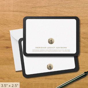 Business Note-kort för professionell Guld Logotyp Anteckningskort