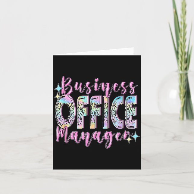 Business Office Manager Funny Front Teamwork Regio Kort (Framsida)