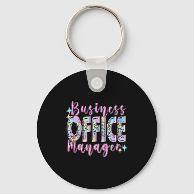 Business Office Manager Funny Front Teamwork Regio Nyckelring (Framsida)