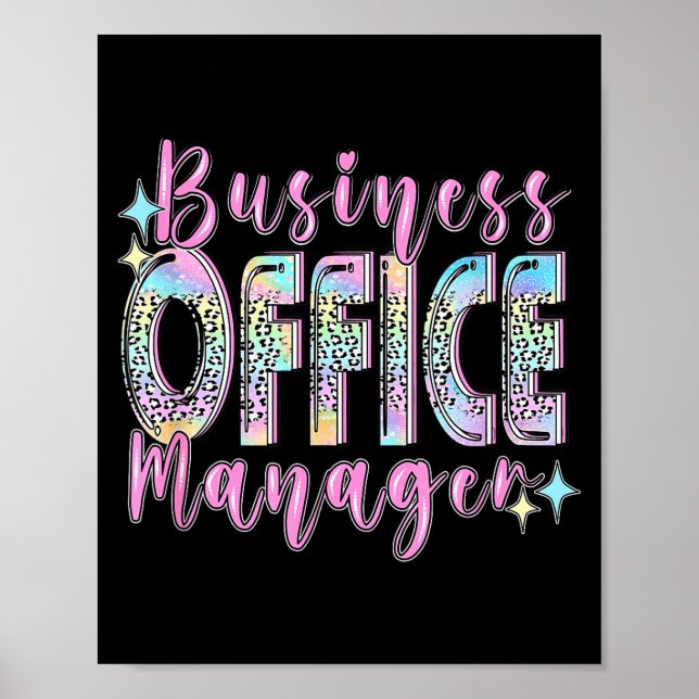 Business Office Manager Funny Front Teamwork Regio Poster (Framsidan)