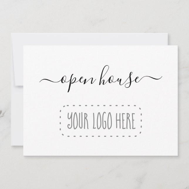 Business Open House-inbjudan - lägg till Logotyp Inbjudningar (Framsida)