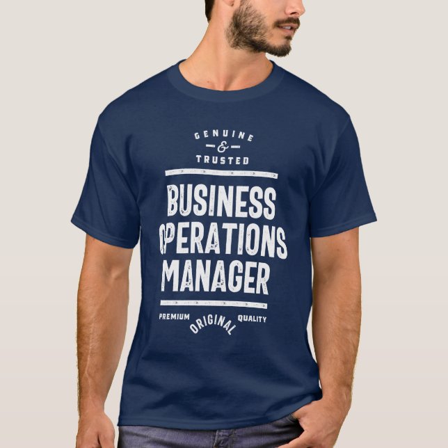 Business Operations Manager Gift-namn för funktion T Shirt (Framsida)