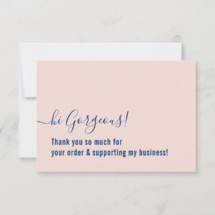 BUSINESS ORDER TACK modern infoga rosa blue Kort