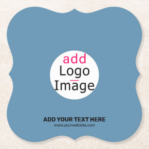 Business Party Promo Anpassade Dusty Blue Underlägg Papper