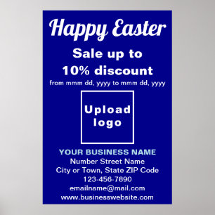 Business Påsk Helgdag Sale Blue Poster