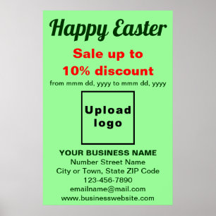 Business Påsk Helgdag Sale Ljust grönt Poster
