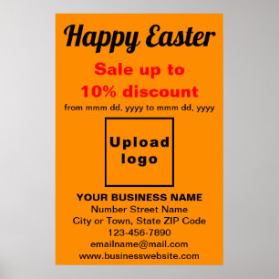 Business Påsk Helgdag Sale Orange Färg Poster