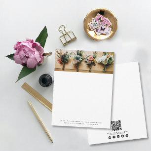 Business Photo Banner QR Code Social Media Anteckningskort