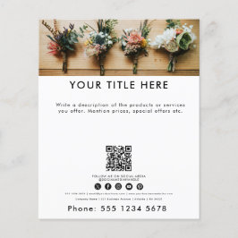 Business Photo Banner QR Code Social Media Flygblad