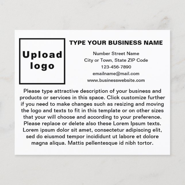 Business Products Services Black and White Flyer (Framsidan)