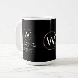 Business Professionell Monogram Coffee Mugg
