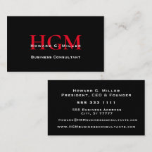 Business Professionell Monogram Logotyp Black Red