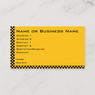 Business Profile Card för Taxi- eller CAB-tjänster Visitkort