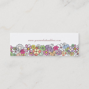 Business Profile Card för vit Smala för blomstertr Mini Visitkort