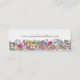 Business Profile Card för vit Smala för blomstertr Mini Visitkort