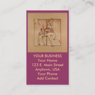 Business - Profilkort - Lila Pony Carousel Visitkort