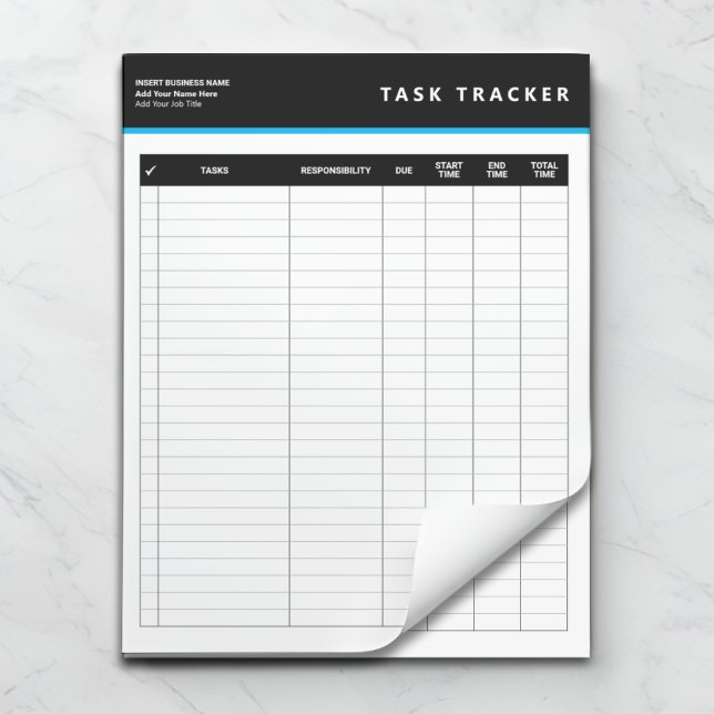 Business Project Management Task Tracker Notepad Anteckningsblock (Skapare uppladdad)