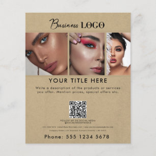Business Promouty Hair Nagel Makeup Kraft Flygblad