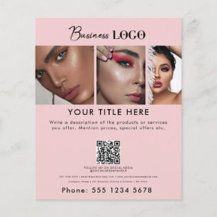 Business Promouty Hair Nagel Makeup Salon Flygblad