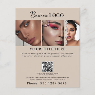 Business Promouty Hair Nagel Makeup Salon Flygblad