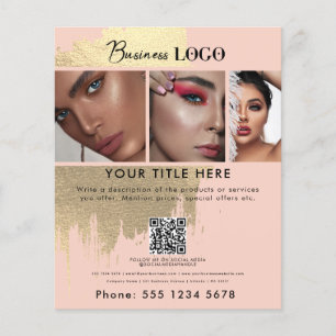 Business Promouty Hair Nagel Makeup Salon Flygblad