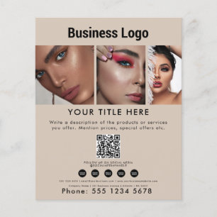 Business Promouty Hair Nagel Makeup Salon Flygblad