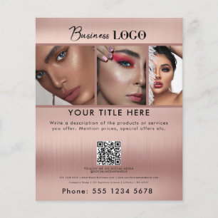 Business Promouty Hair Salon Ro Guld Flygblad