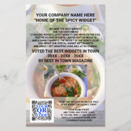 Business QR Code Light Photo Anpassningsbar Markna Flygblad