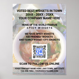 Business QR Code Light Photo Coola Trade Show Prom Poster