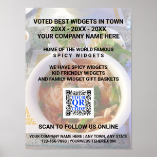 Business QR Code Light Photo Coola Trade Show Prom Poster