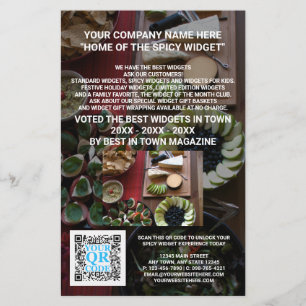Business QR Code Mörk Photo Anpassningsbar Marknad Flygblad
