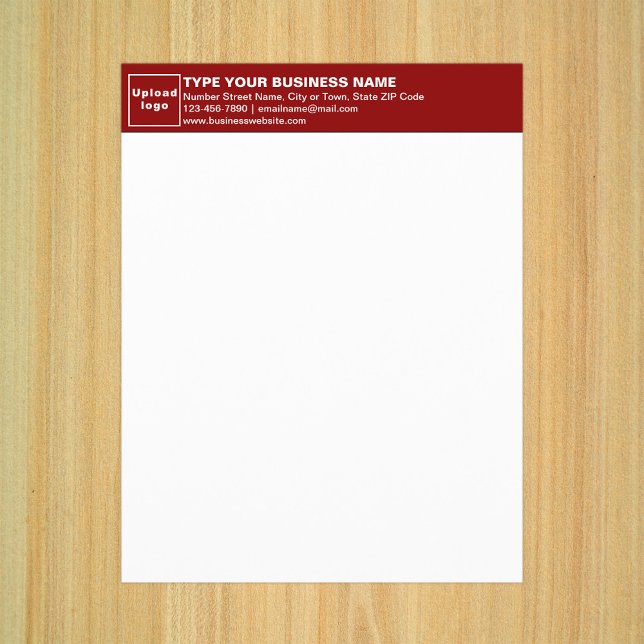 Business Red Letterhead på Pappra Lakan (Business red letterhead on paper sheet.)