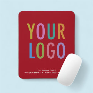 Business Red Mouse Pad Anpassningsbar Company Logo Musmatta