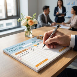 Business Responsibility Chores Chart Logo Checklis Anteckningsblock