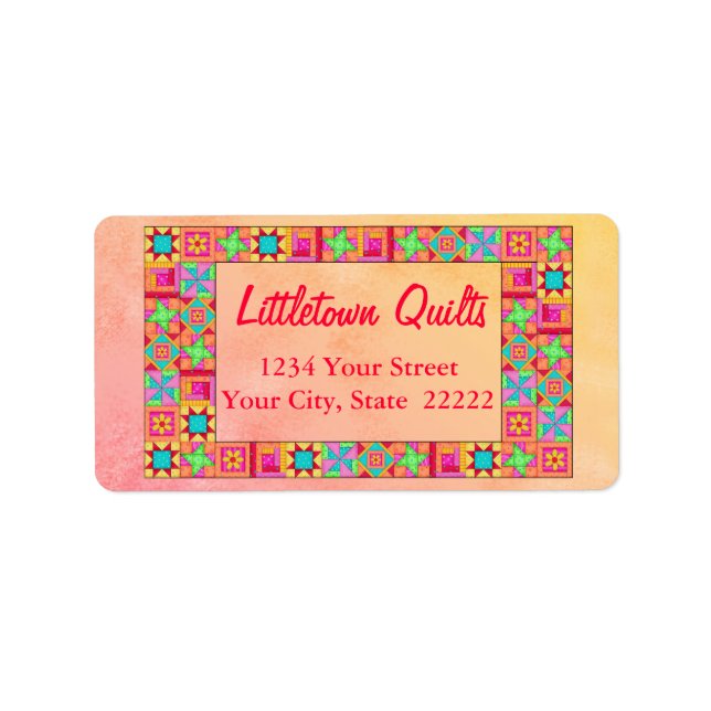 Business Returadress för snabbblockskorrigering Adressetikett (Framsidan)